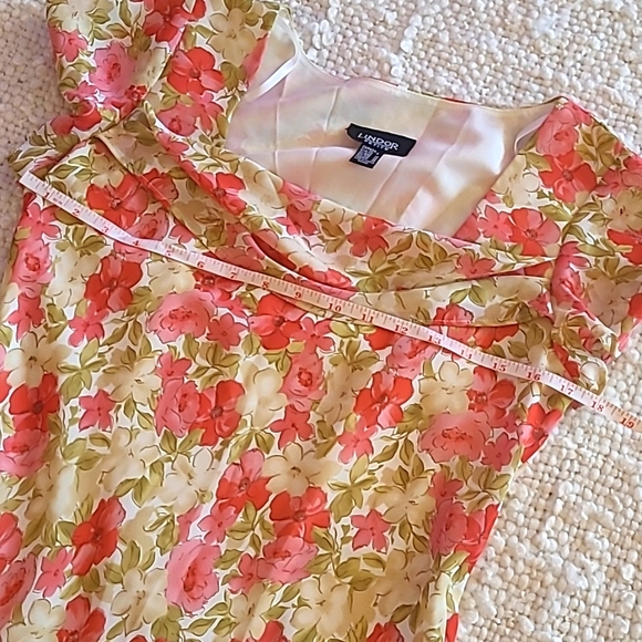 Vintage Floral Cowl Square Neck Midi Dress with Cap Sleeves - Picture 10 of 12